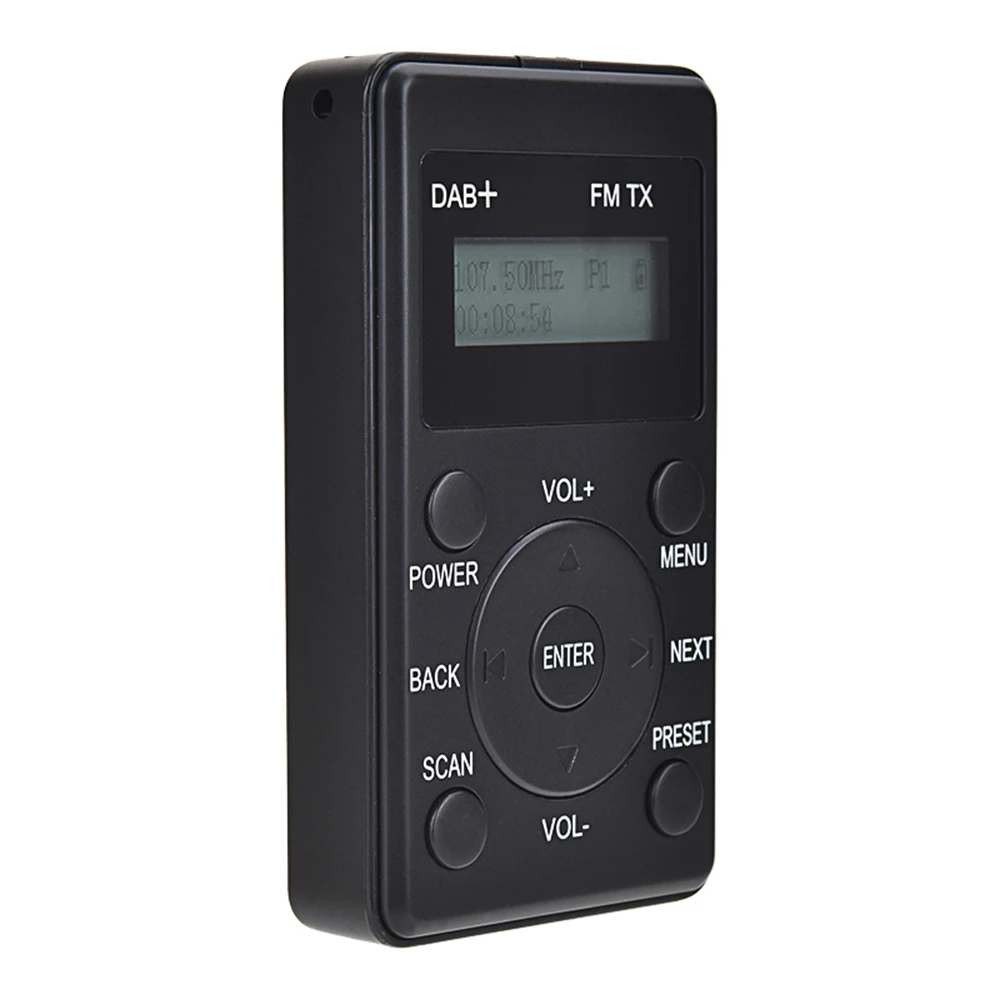 Портативный FM-радиоприемник DAB + FM-приемник с наушниками мини DAB-FM передатчик