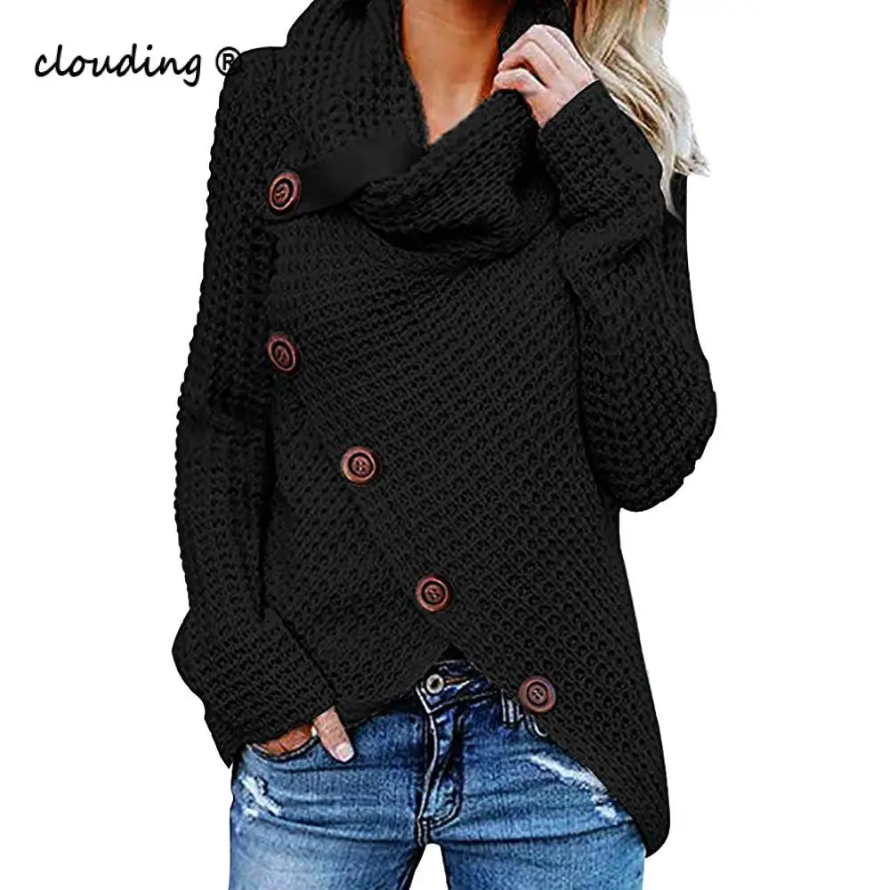 

Stylish Bar Women Knitted Pullover Sweater Long Sleeve Turtleneck Solid Girl Pullovers Blouse Shirt Jumper Winter Women Clothing