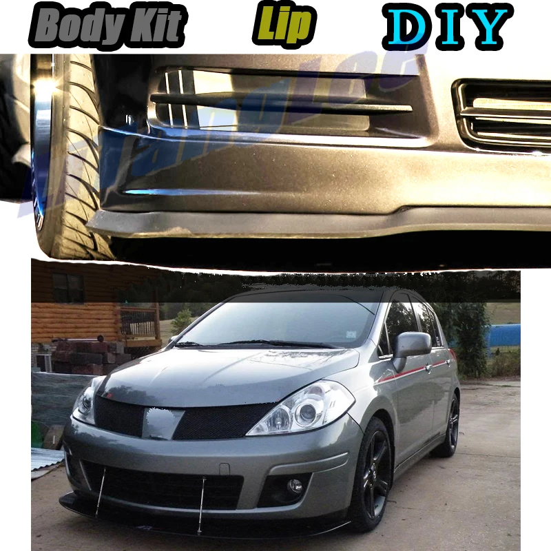 Автомобильный бампер передний спойлер юбка дефлектор для Nissan Tiida Versa C11 C12 C13 Dodge Trazo