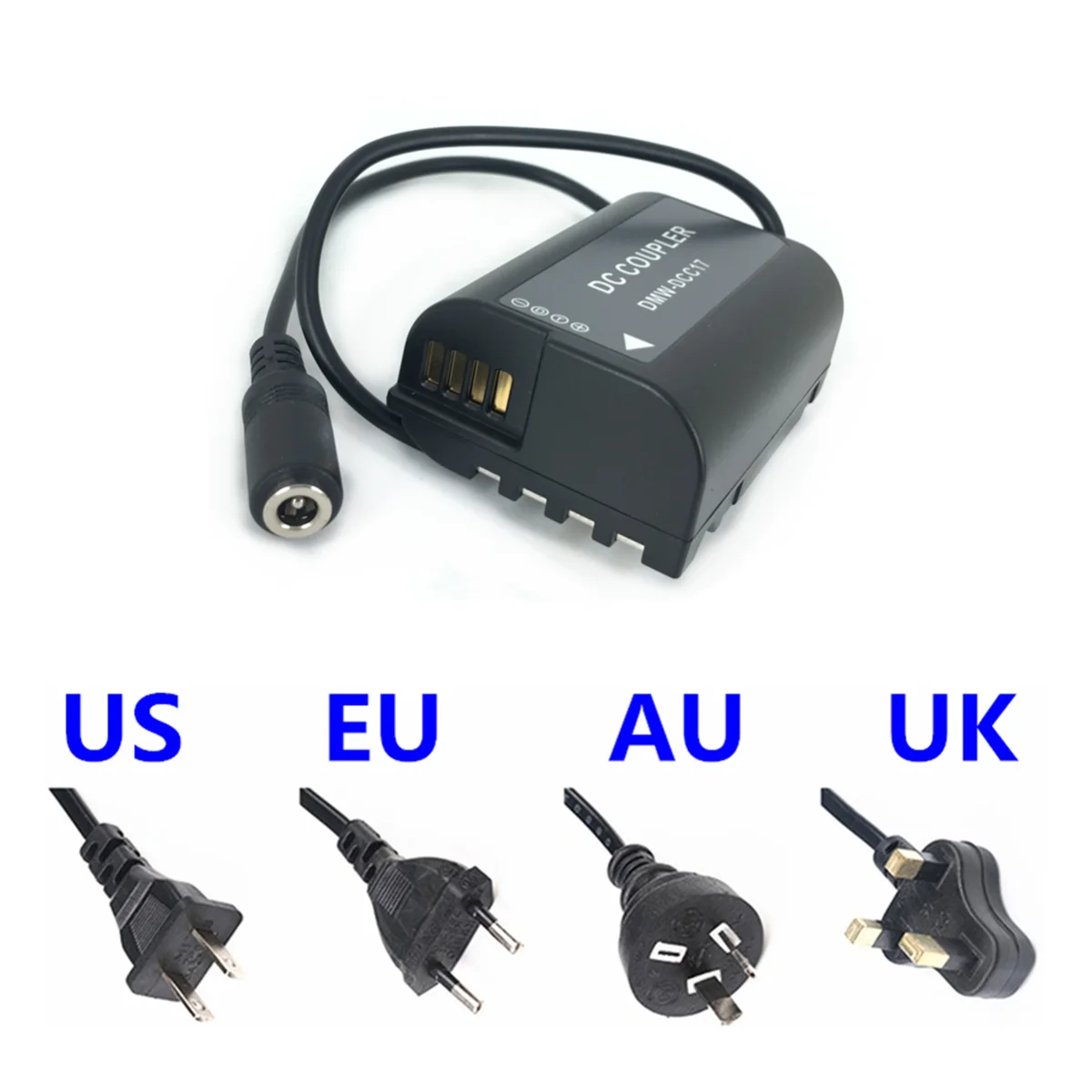 Adaptador de Energia Acoplador para Panasonic ac + Blk22 Manequim Bateria Substituir Kit Carregador Lumix s5 Dc-s5 Dc-s5k Câmera Dmw Dcc17 - Image 2