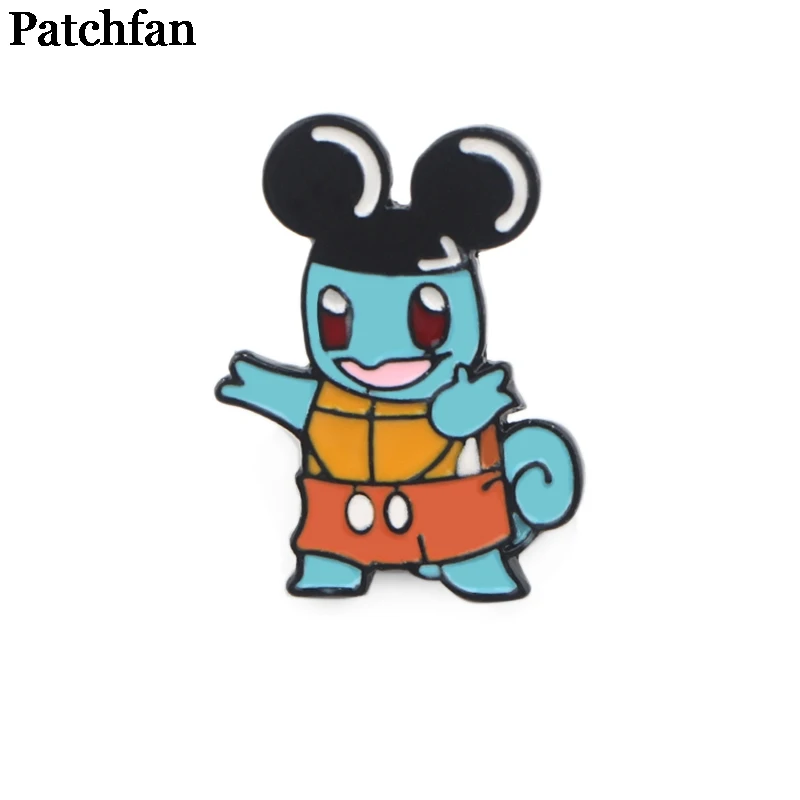 6 Patchfan мультфильм персонажи цинка металлический Узелок Значки пункт рубашка сумка Одежда Кепка рюкзак броши для обуви значки медали A2264 - Цвет: 6
