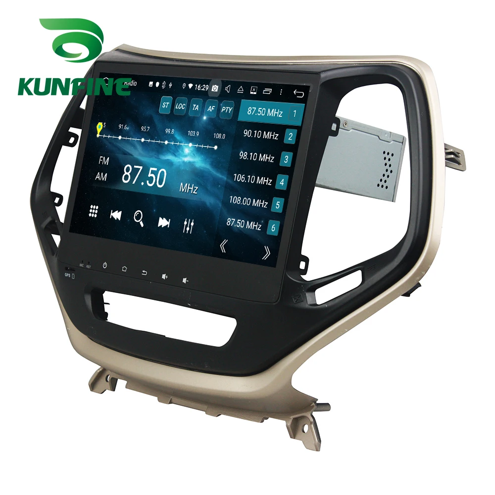Android 9,0, Восьмиядерный, 4 Гб ОЗУ, 64 Гб ПЗУ, автомобильный DVD, gps, мультимедийный плеер, стерео, без Дека, для JEEP Cherokee, радио, wifi
