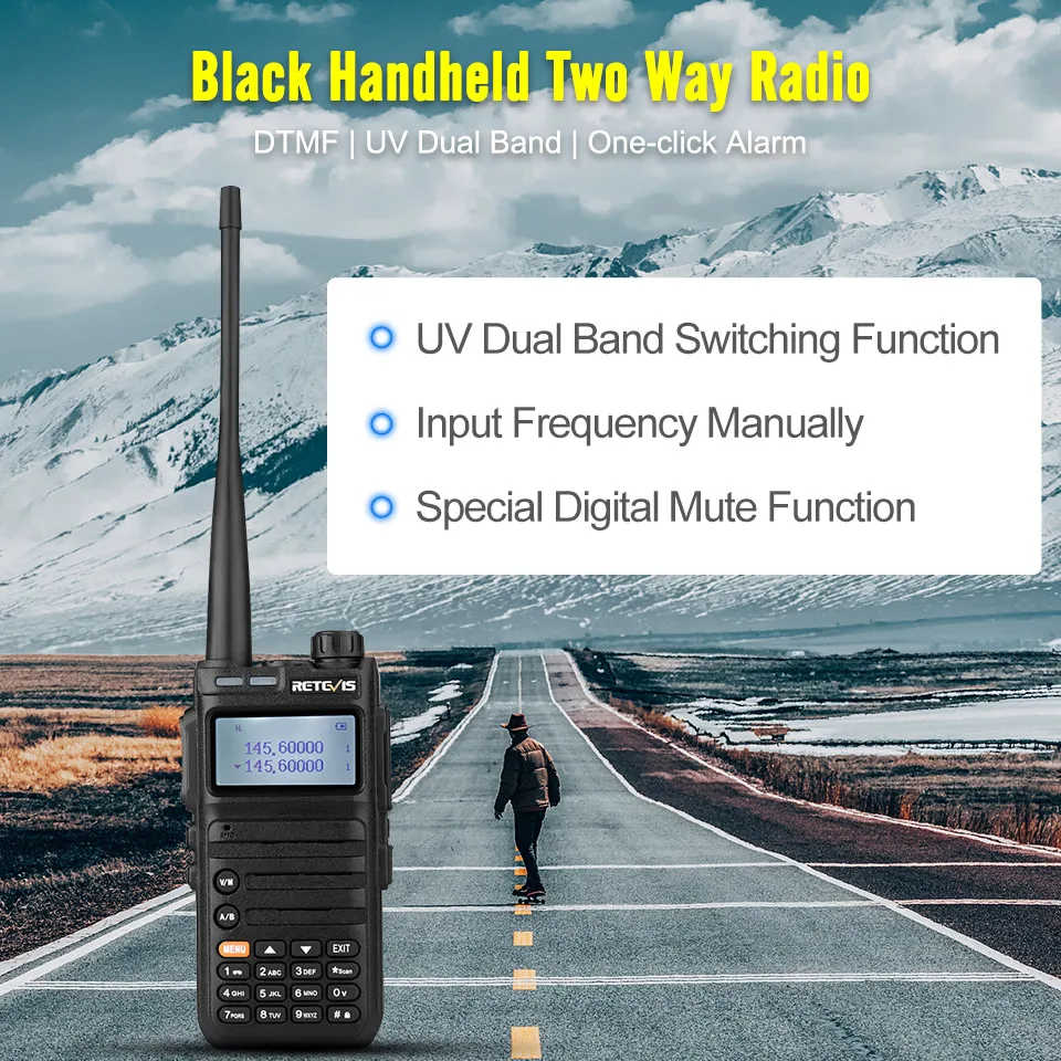 Retevis RA685 Walkie Talkie Ham Two-way Radio Stations Long Range Walkie-talkies Profesional UHF VHF USB Type C Charger 5W GMRS