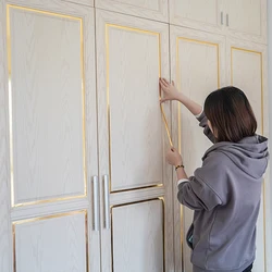 Closet Sticker Closet Door Sliding Door Cabinet Door Sticker Cabinet Cabinet Remodeling Side Decorative Trim Self-adhesive