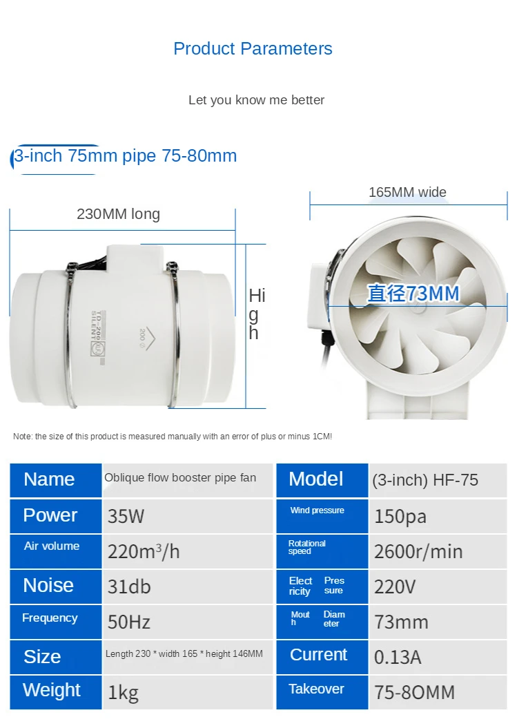 MOCINE Ventilateur En Ligne 100 Mm, Extracteur D'air De Conduit