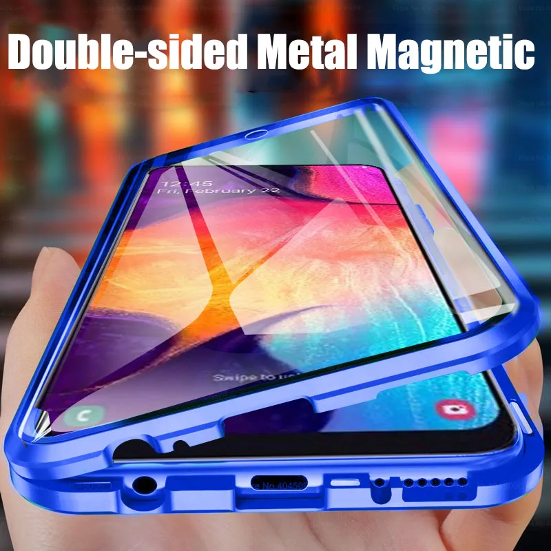 Магнитный металлический чехол для Samsung Galaxy S20 FE A51 A71 Note 20 Ultra 10 Pro A50 A70 M21 A21S A31 M31 A11 S8 S9