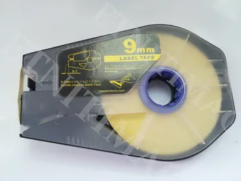 

free shipping Cassette Tapes Label tm-1109y 9mmx30m Yellow For electronic lettering machine mk1500, mk2100, mk1100, m-1pro 11C