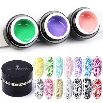 

BORN PRETTY Staming Nail Gel Rose Gold Silver UV LED Draw Painting nail art stamp Gel Nail Polish Soak Off Gel Vernish 5ml