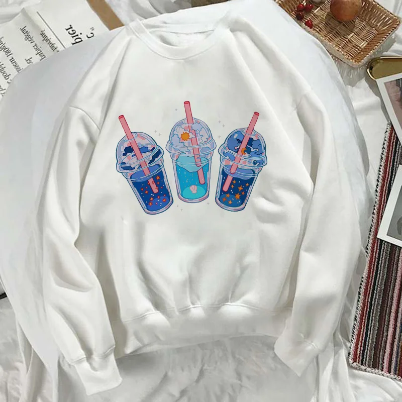 Корейская Kpop новая толстовка, свитер осень зима Персиковый Сок японский длинный рукав Vogue Harajuku смешной мультяшный принт женский топ