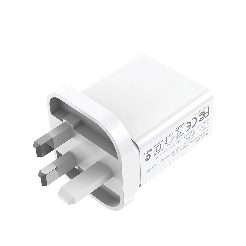 HOCO C48 10 шт./лот 18 Вт USB зарядное устройство для iPhone 11 Xs Max Великобритания вилка настенное зарядное устройство адаптер для samsung Xiaomi huawei