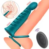 Double Penetration Dildo Vibrator for Men Wireless Control Strap On Penis Anal Plug G Spot Massager Adult Sex Toys for Couples 1