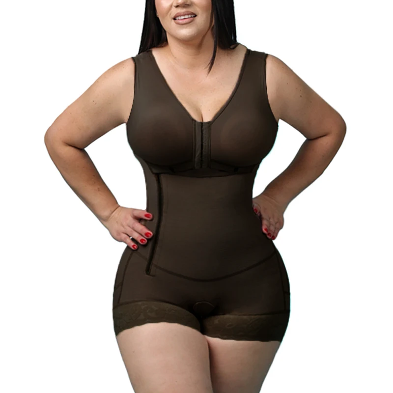 high-compression-girdle-with-sleeveless-bra-slimming-bodysuit-with-zipper-waist-trainer-body-shaper-bbl-post-op-surgery-supplies