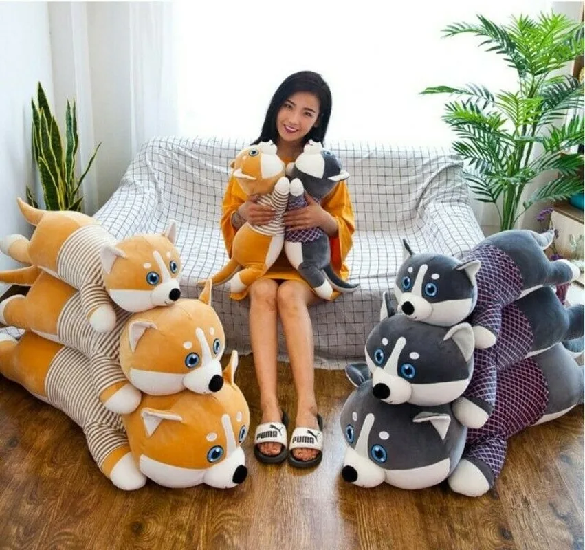 

New Creative Husky Plush Toy Pillow Big Shiba Inu Dog Children's Dolls Hot Sale Plush/Nano Doll Gift Birthday Reward Padding