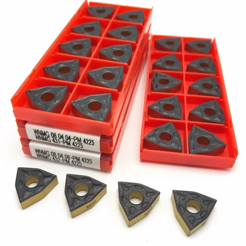 

Carbide insert WNMG080408 PM 4225 high quality super hard external metal turning tool milling tools WNMG 080404 lathe tool