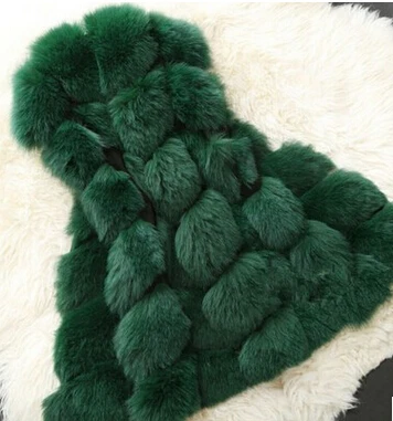 6XL зимнее теплое женское импортное пальто меховой жилет высококачественное пальто из искусственного меха Лисий Мех Длинный жилет плюс размер: S-XXXXL - Цвет: Многоцветный