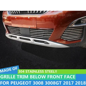 

Front Fog Light Front Head Face Under Below Grille Grill Molding Cover Kit Trim Accessories For Peugeot 3008 3008GT 2017 2018
