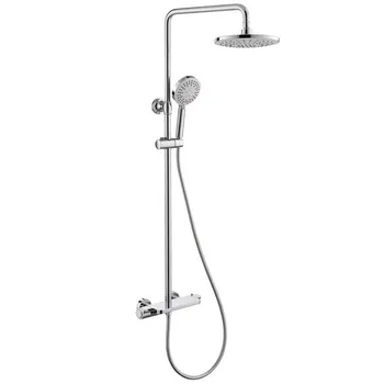 

Bathroom Shower Set Shower System Chrome Shower Fixture Rainfall Shower Head Set Shower Faucet Wall Mounted Showerhead Round