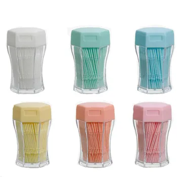 

200Pcs/Set Soft Plastic double-head Brushed Toothpick Oral Care 6.2 Cm Hot Sale