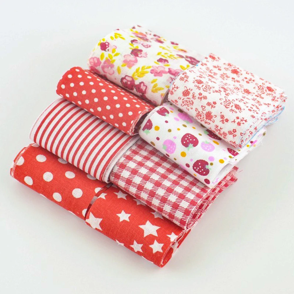 Booksew New Arrivals 5cmx100cm Red Theme 8 PCS/Lot Crafts Sewing Toys Jelly Roll 100% Cotton Fabric Strips Quilting Patchwork | Дом и сад