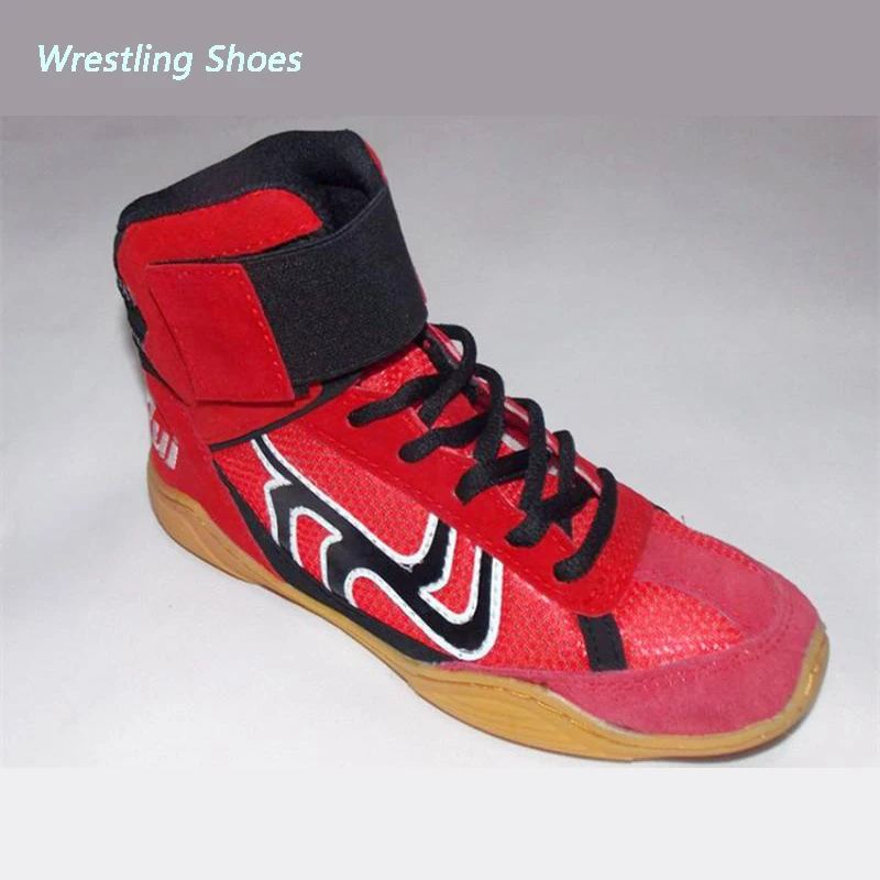 red wrestling boots