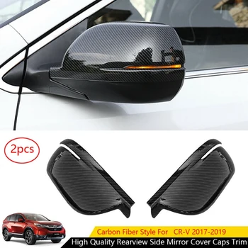 

Carbon Fiber Style Rearview Side Mirror Cover Caps Trim for Honda CR-V CRV 2017-2019