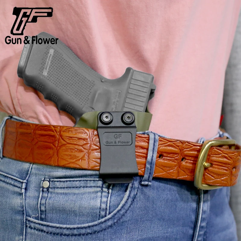 Пистолет с цветочным рисунком Glock 17/22/31 внутри пояса Kydex пистолет крышка осенние армейские зеленые маскировки правая рука кобура для пистолета