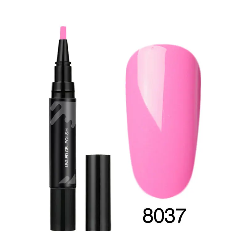 LKE Светодиодный УФ-гель-карандаш для ногтей, дизайн клея, дизайн для маникюра Venalisa, 60 цветов, эмалированная удобная ручка для чистки ногтей - Цвет: 8037