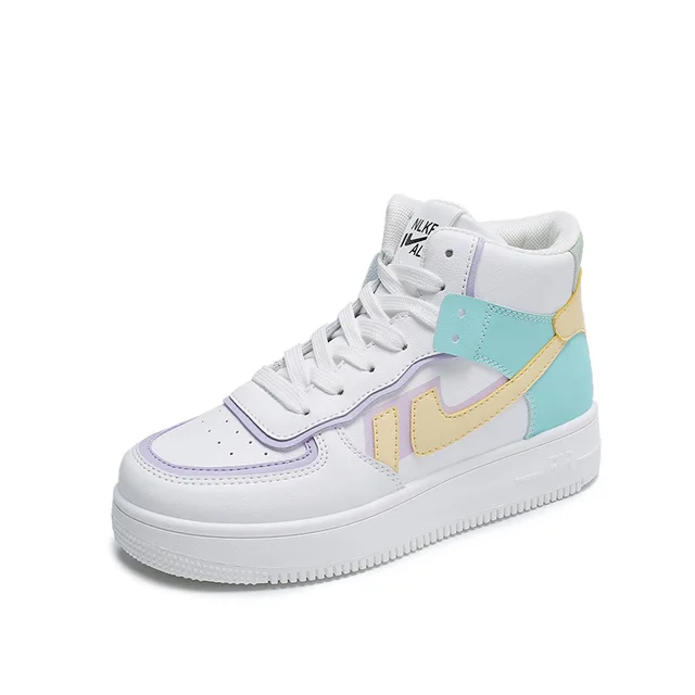 Womens Hightop Canvas Sneakers Flexible Skateboard Shoes Vuncanize Brand Shoe Casual Comfortable Air Force Royal Breathable Gold