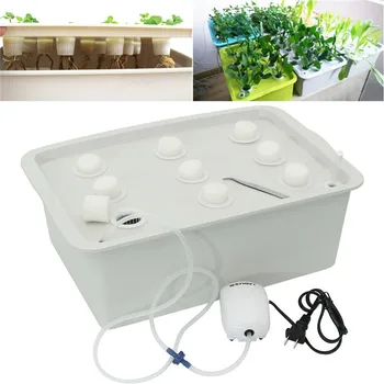 

9 Holes 220V Plant Site Hydroponic System Indoor Garden Cabinet Box Grow Kit Bubble Garden Pots Planter Nursery Pot