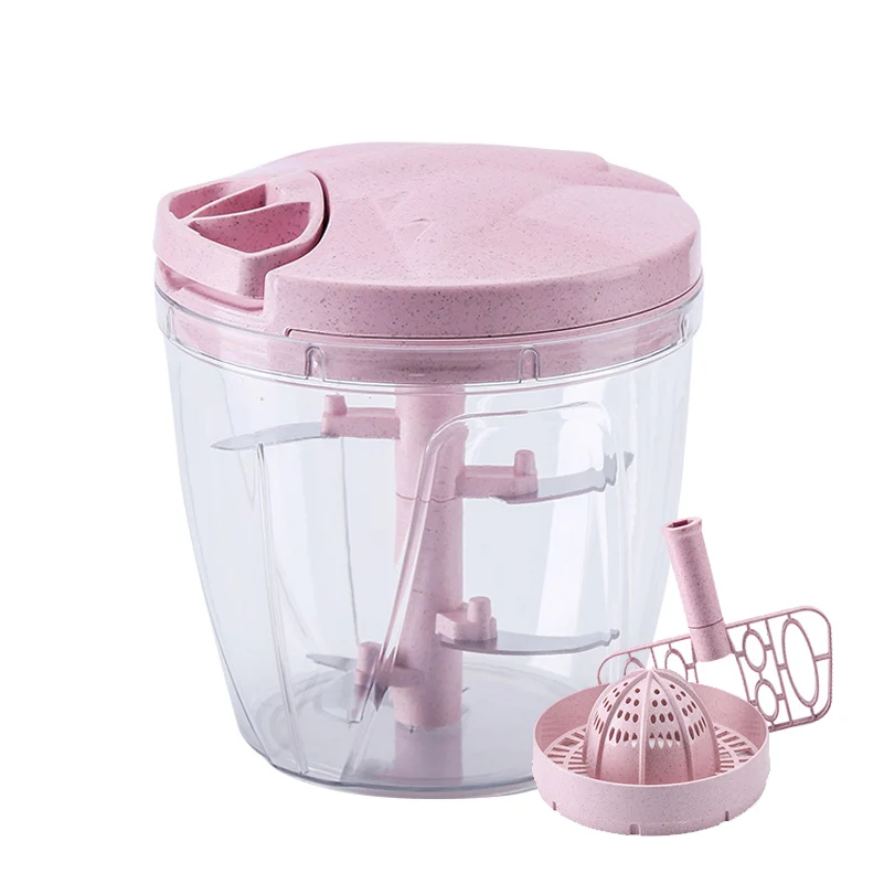 

Stainless 5 Blade Household Multifunction Hand Pull Meat Grinder blender mixer Juicer Fruit Vegetable processing Mincer Machine