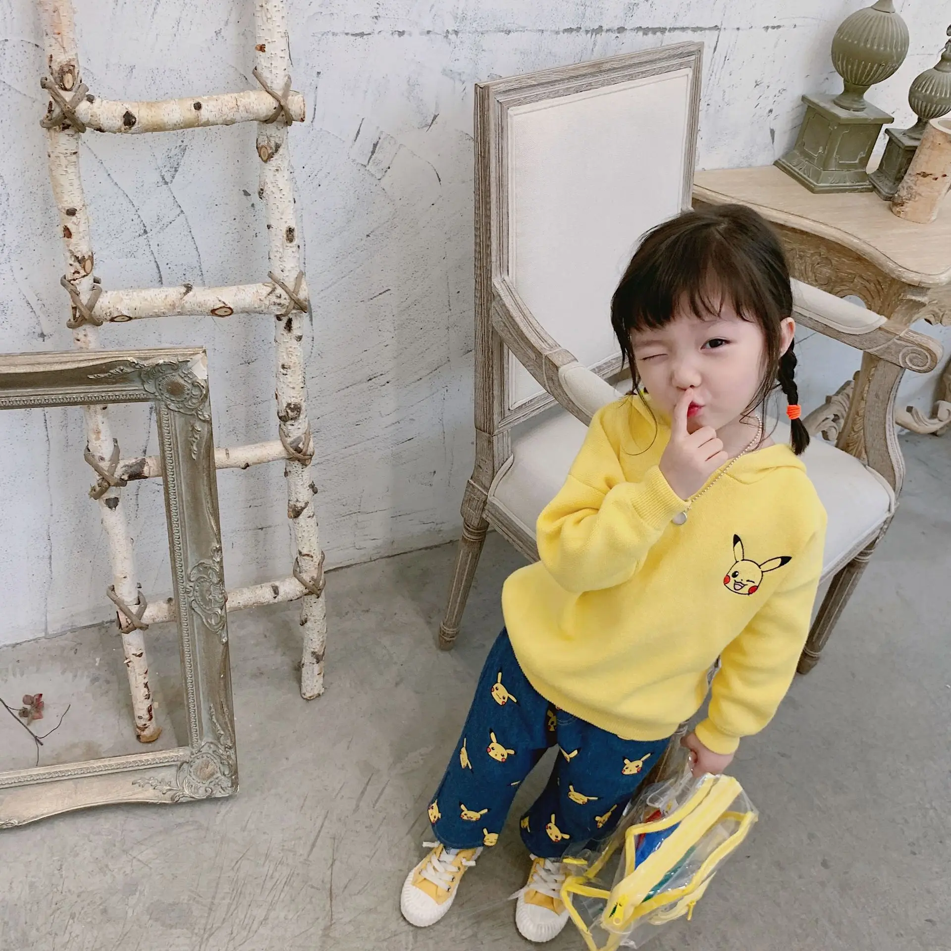 Tonytaobaby Autumn and Winter Clothes New Boys and Girls Children's Wear Children's Hooded Sweater Cartoon Cute