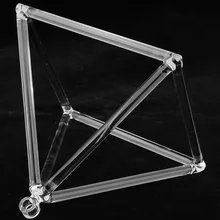 Прозрачный кристалл кварца Поющая пирамида, чаша для йоги F Note-способствует миру и внимательности