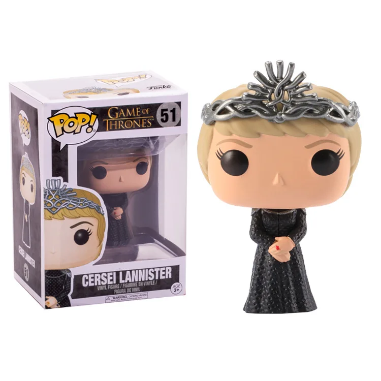 Arya stark Funko pop игра ThronesJon Snow daeneris Targaryen Drogon модель Фигурка Коллекционная модель игрушки для подарка аниме фигурка - Цвет: 51 with box