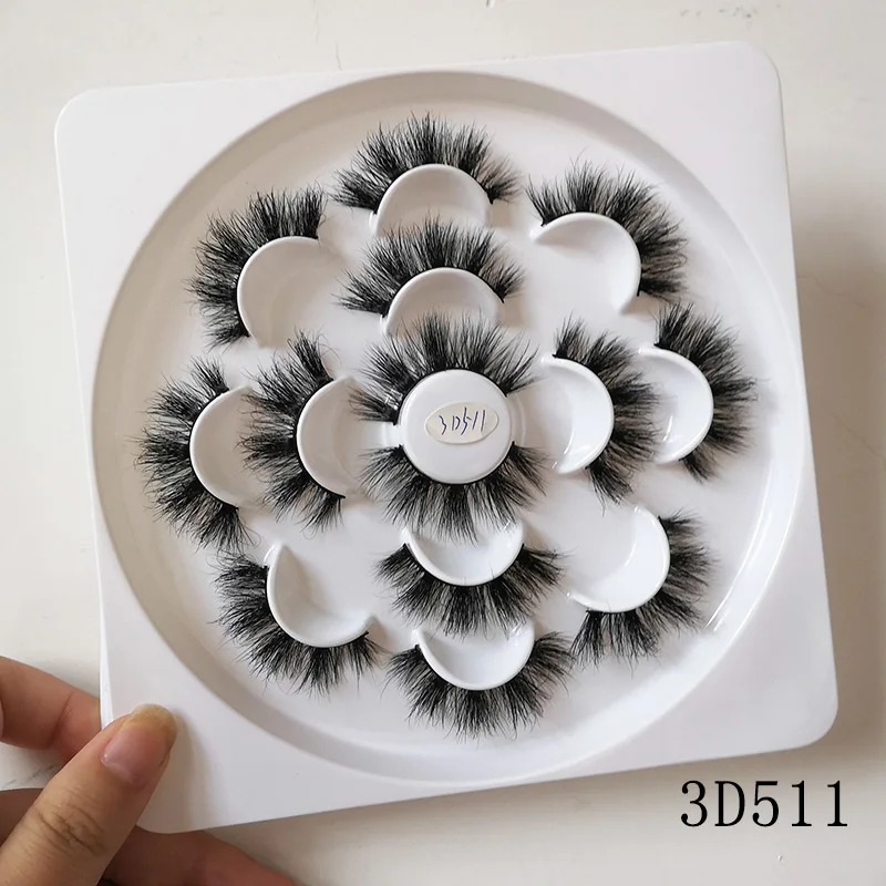 S&L collection 7pairs 25mm 3D Mink Lashes Natural Long False Eyelashes Volume Fake Lashes Makeup Extension Eyelashes maquiagem