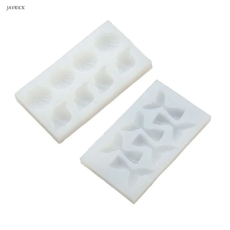 

JAVRICK DIY Resin Molds Fish Tail Conch Shell Pendant Silicone Mold DIY Jewelry Making Tools