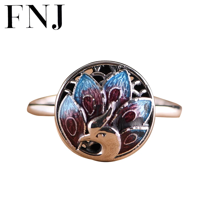 Женское кольцо FNJ из серебра 925 пробы в виде цветка Феникса|Кольца| |