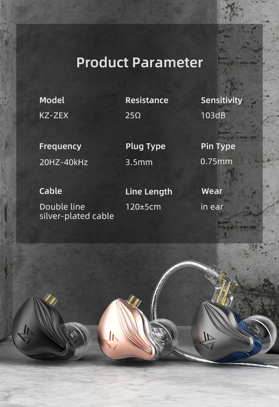 NEW KZ ZEX Static Dynamic Drive Hybrid Earphone HIFI Bass Earbud Sport Noise Cancelling Headset KZ EDX PRO ZSN PRO