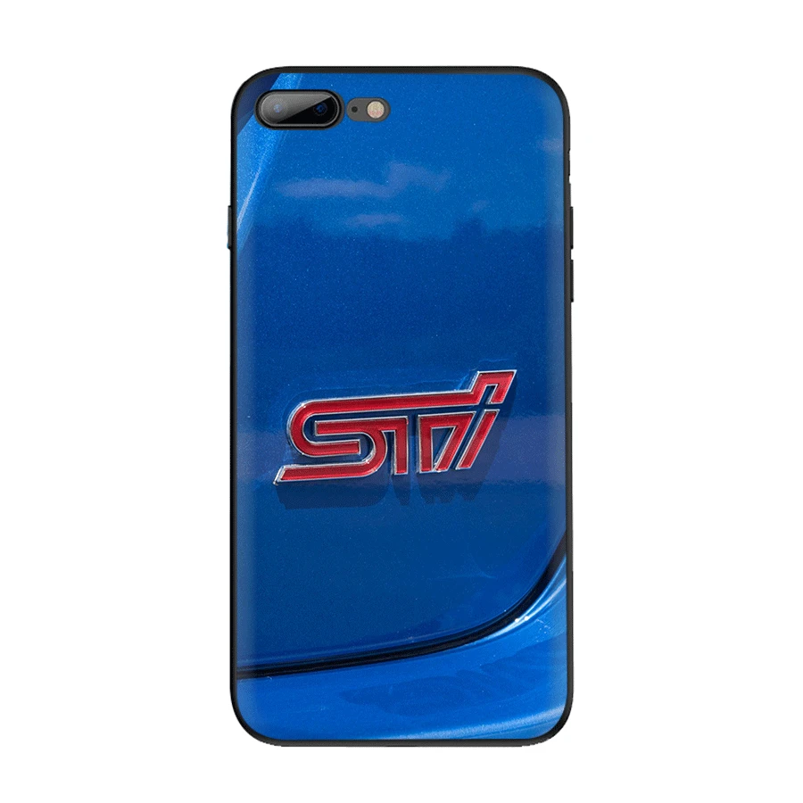 Чехол TPU для iPhone 11 Pro Max X XS XR iPhone 6 6s 7 8 Plus 5 se 5S чехол uxury автомобиль Subaru Sti логотип милый