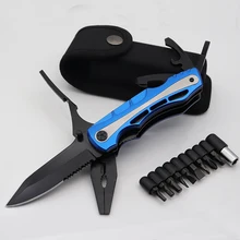 Folding Pliers Multitool Knife Pocket EDC Camping Outdoor Survival Hunting Screwdriver Set Camping Tool Multi Plier Hand Tools multifunction pliers with screwdriver kit pocket multi tool outdoor survival knife edc camping tool with leather sheath