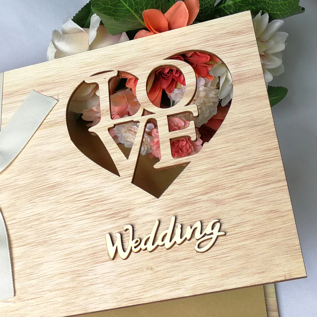 Wedding Guestbook Wooden Wedding Guest Book Hollow-Out Tree Wedding Memory Book Wedding Photo Album