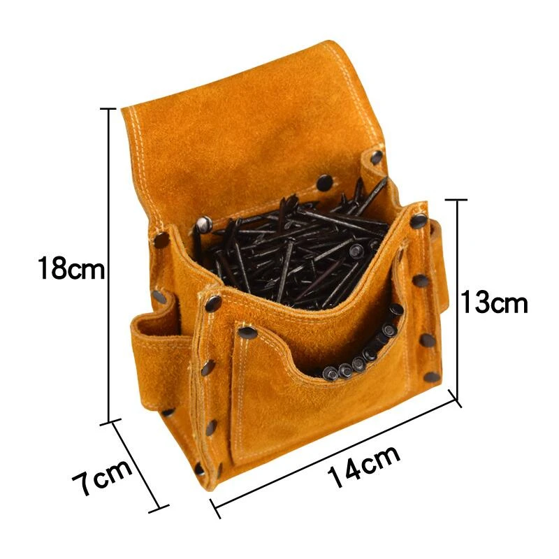 tool tote bag Tool Fanny Pack Leather Tool Kit Plumber Repair Tool Kit Hardware Accessories Storage Hammer Ruler Nail Screwdriver Organizer tool tote bag