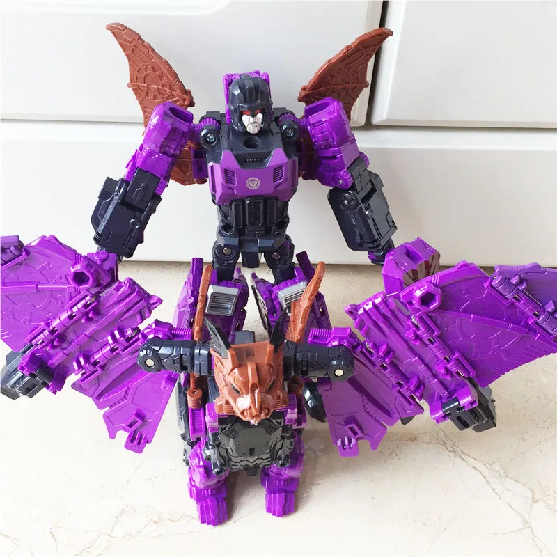 

WEI JIANG New Anime Transformation 5 Robots Cars Toy boy pvc Action Figures Classic bat dinosaur model ABS Plastic kids Toys