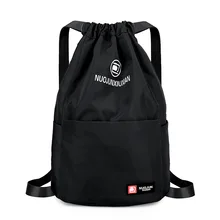 Сумка на шнурке, рюкзак с ремнем, Женская водонепроницаемая Спортивная простая оксфордская ткань, легкая вместительная багажная сумка