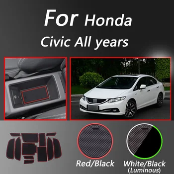 

Car Door Groove Mat For Honda Civic All years Gate Slot Pad Decoration Non-Slip Cup Mat Interior Car-Styling Accessories