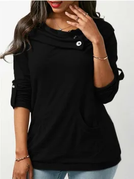 

3-color winter round neck long sleeve sweater fashion cotton ladies loose women casual jacket black color