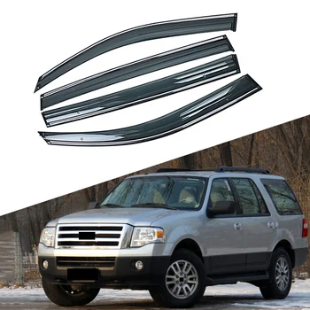 

For FORD Expedition 3rd 2007-2017 Car Window Sun Rain Shade Visors Shield Shelter Protector Cover Trim Frame Sticker Accessories