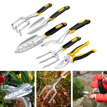 

10PCS Garden Tool And Bonsai Shovel Tools Set Garden Scissors Flower Planting Shovel Rake Spade Shears Gardening Tools