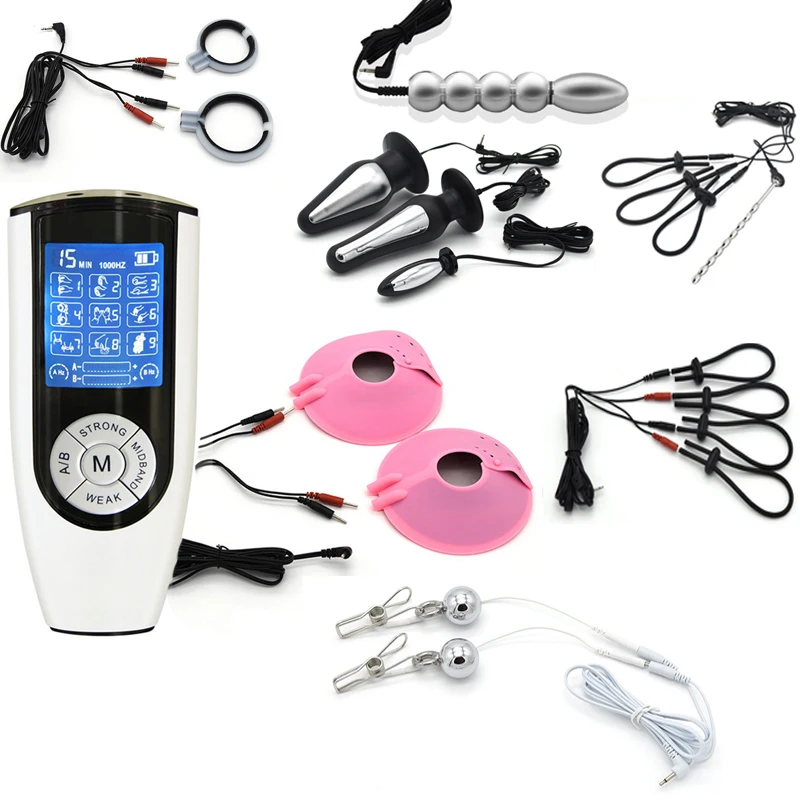 Электро шок катетер звук пенис кольцо петух кольца Анальная пробка Массажный