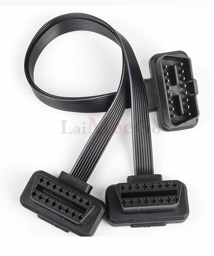 Newest ELM327 OBD2 16Pin Male to Female Extension Cable for OBD2 OBDII Car Diagnostic Adapter Connector Extension cords (1)