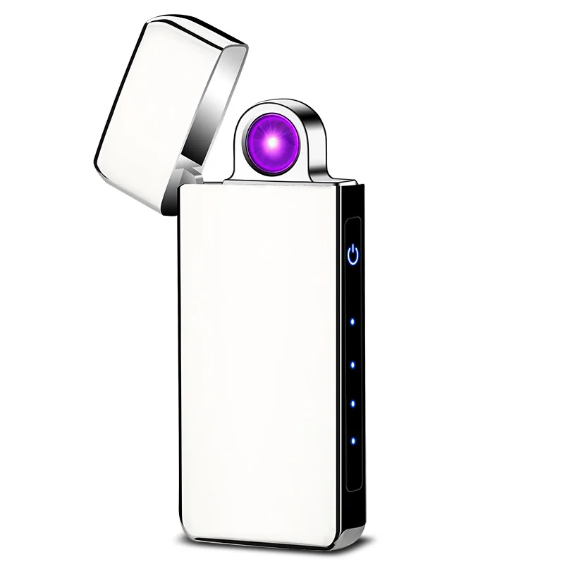  New Rotate Arc Lighter Windproof Electronic USB Recharge Lighter Cigarette Smoking Electric Lighter